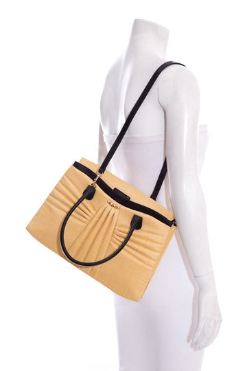 Valentino Raffia Black Patent Leather Shoulder Bag