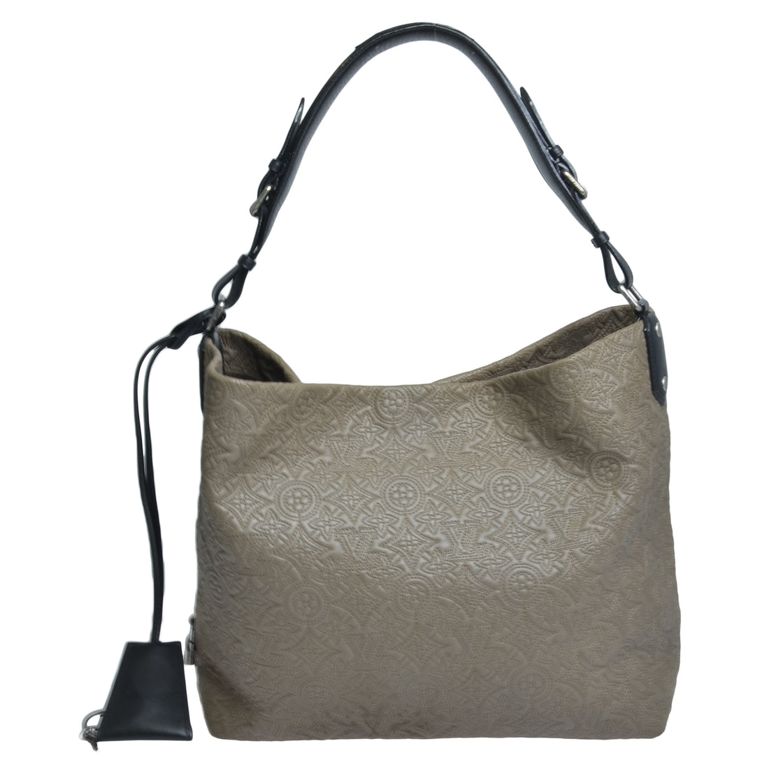 Taupe Fumee Monogram Brode Hobo PM Bag