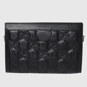 Black Small GG Embossed Matelasse Shoulder Bag