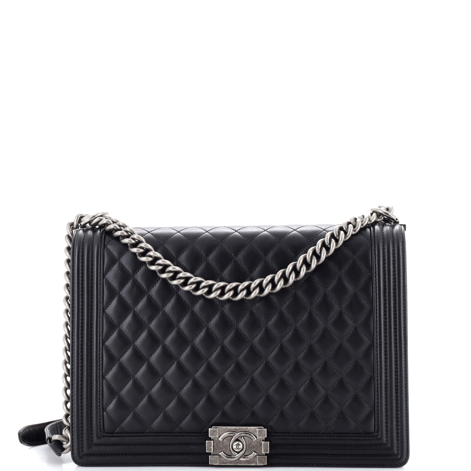 CHANEL Boy Flap Bag Quilted Lambskin Large