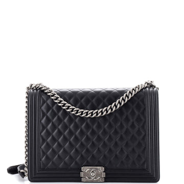CHANEL Boy Flap Bag Quilted Lambskin Large