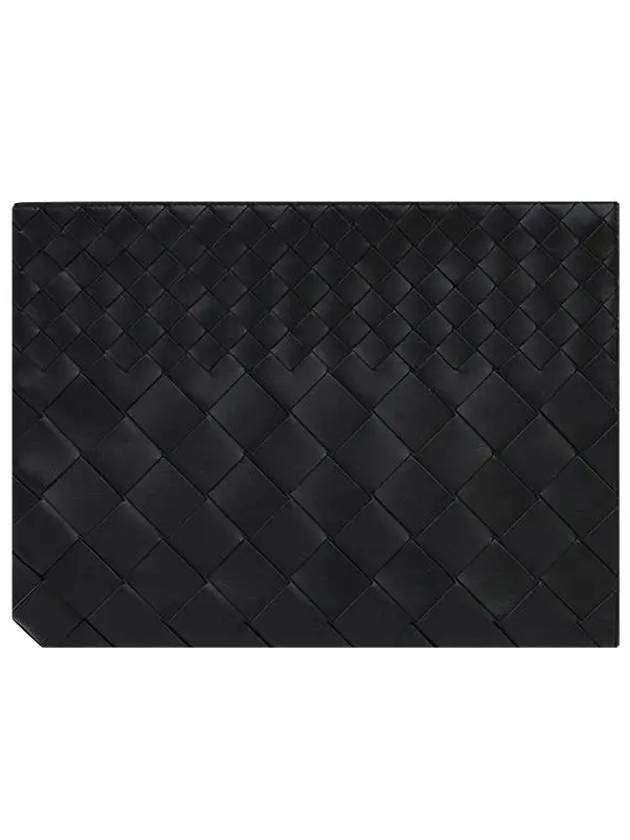 Bottega Veneta Intrecciato Clutch Bag Black