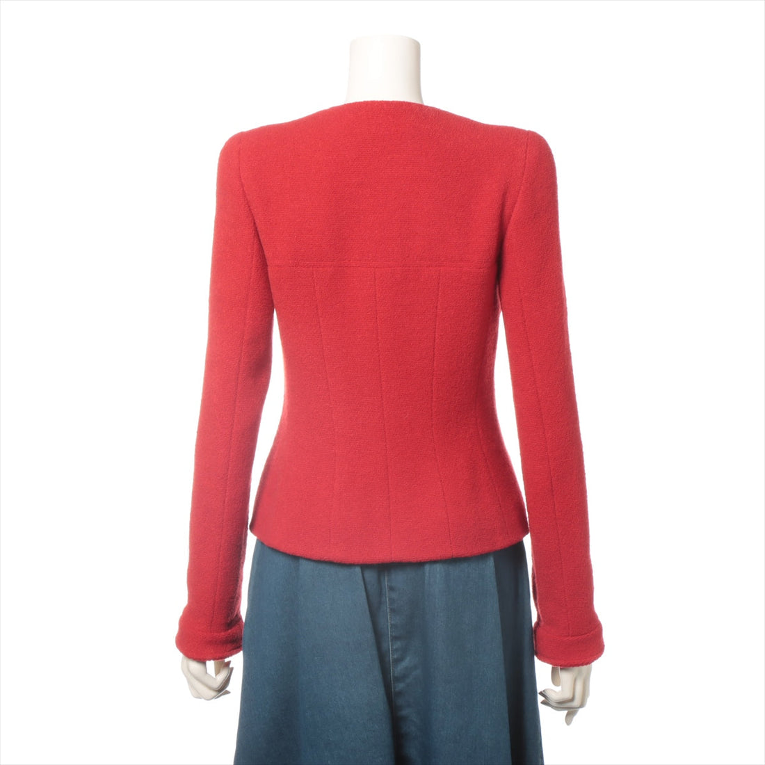 Chanel Single Breasted Jacket Navy 95A #36