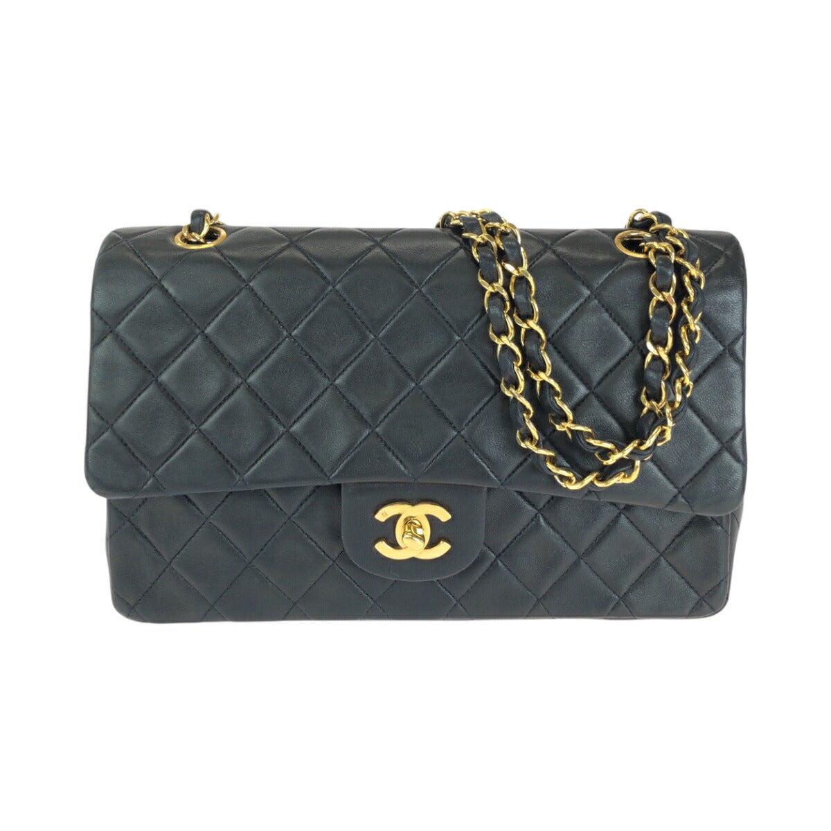 Chanel Lambskin Double Flap Shoulder Bag