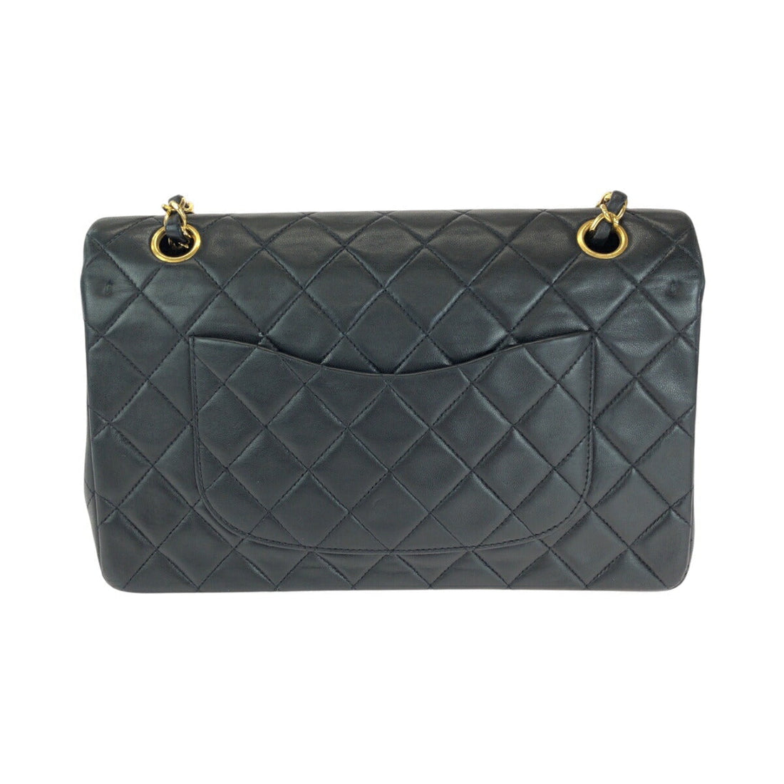 Chanel Lambskin Double Flap Shoulder Bag