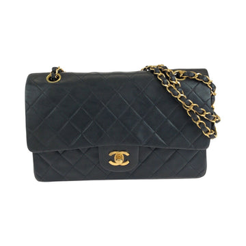 Chanel Lambskin Matelasse W Flap Shoulder Bag