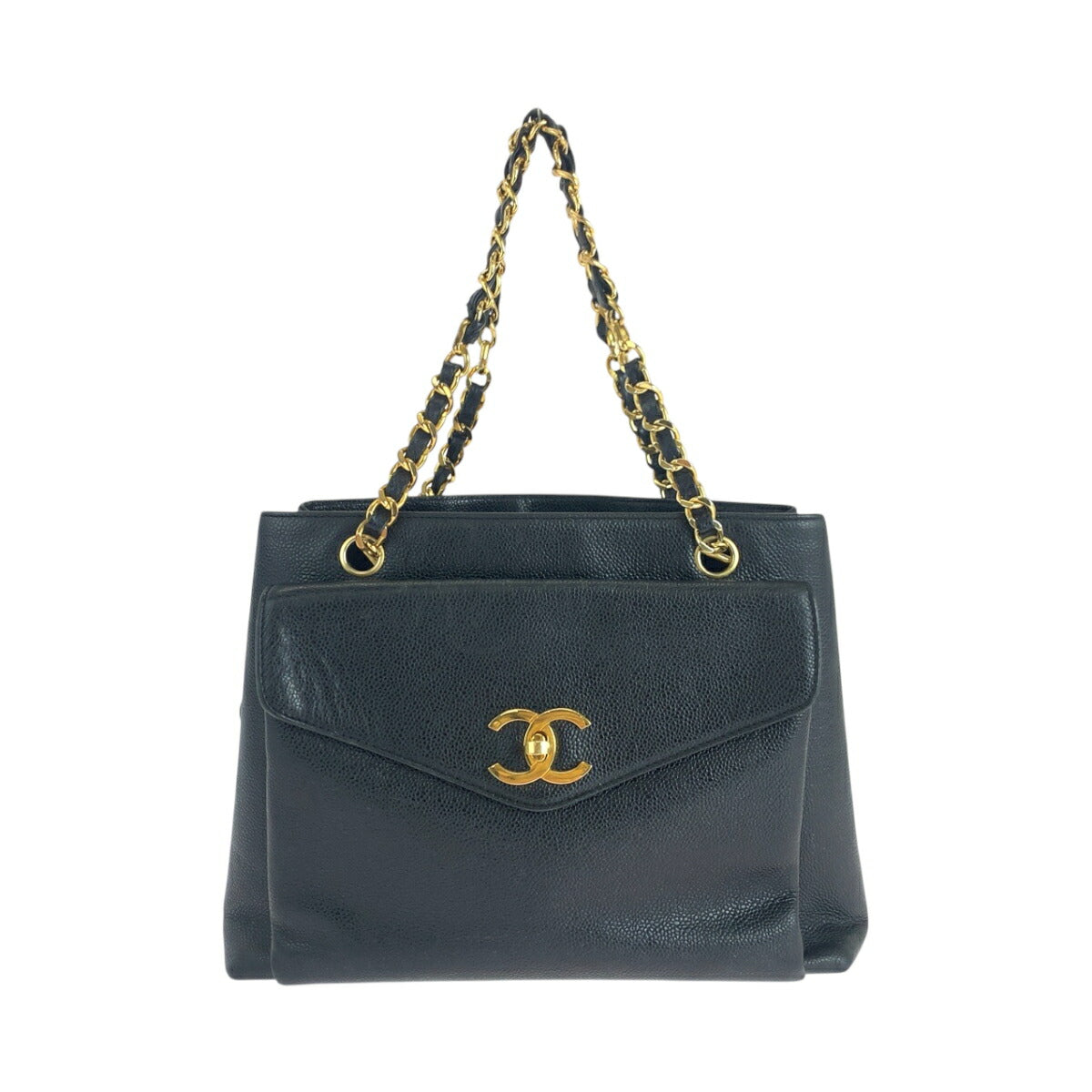 Chanel Caviar Skin Coco Mark 2way Chain Bag