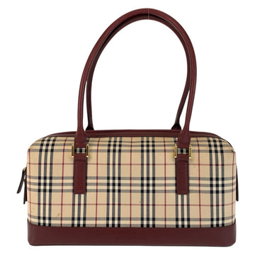 Burberry Check Canvas/Leather Shoulder Bag