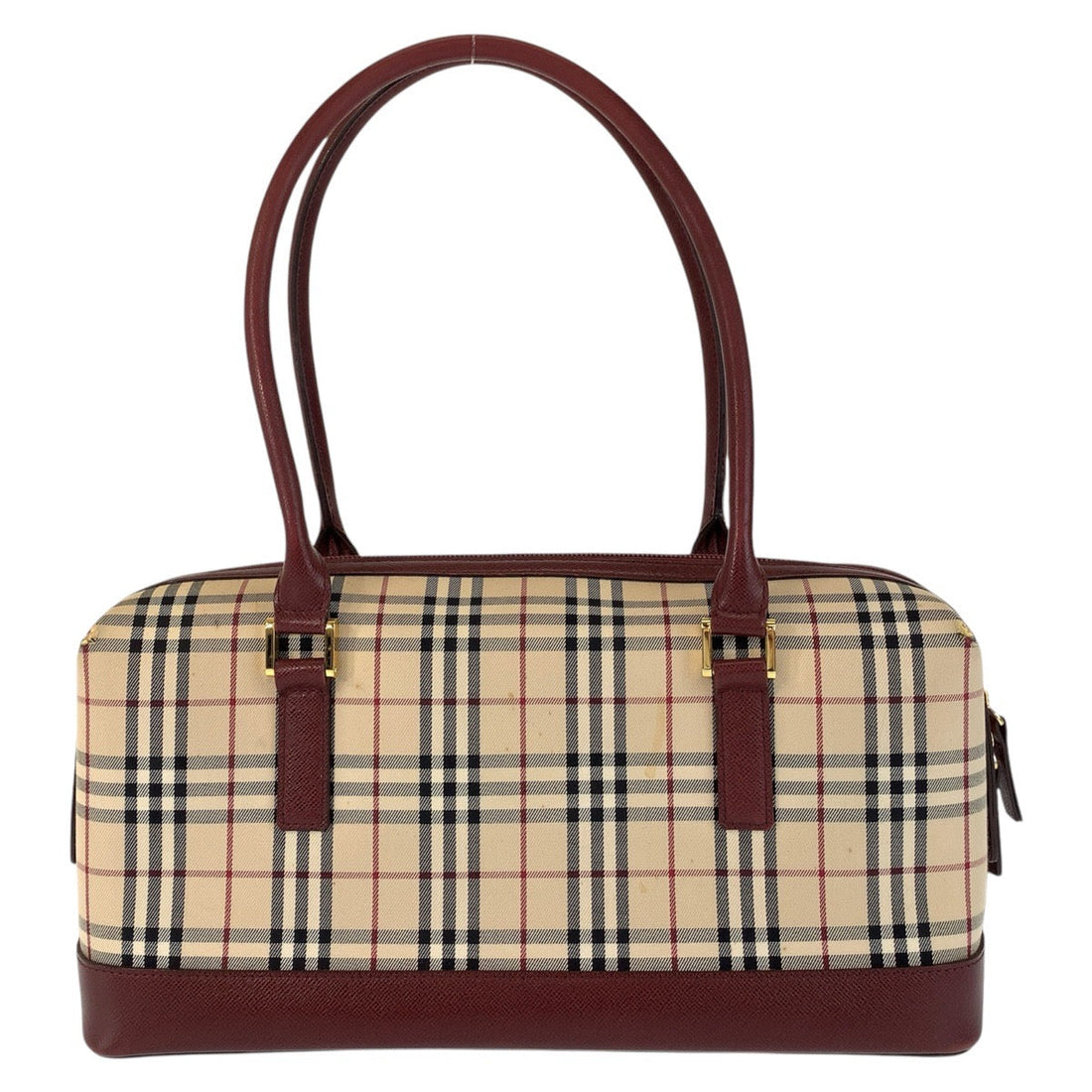 Burberry Check Canvas/Leather Shoulder Bag