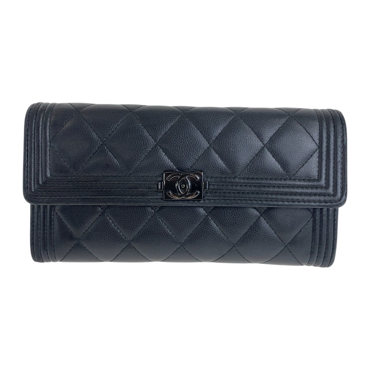 Chanel Boy Chanel Caviar Long Wallet