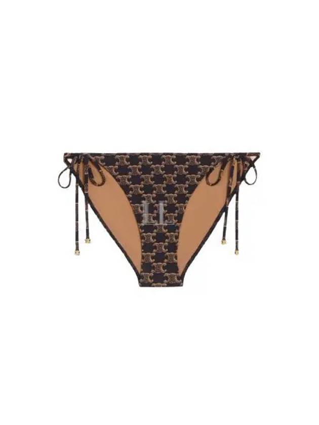CELINE Triomphe Monogram Swimsuit Bottom Brown