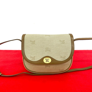 Burberrys Shadow Horse Logo Leather Shoulder Bag