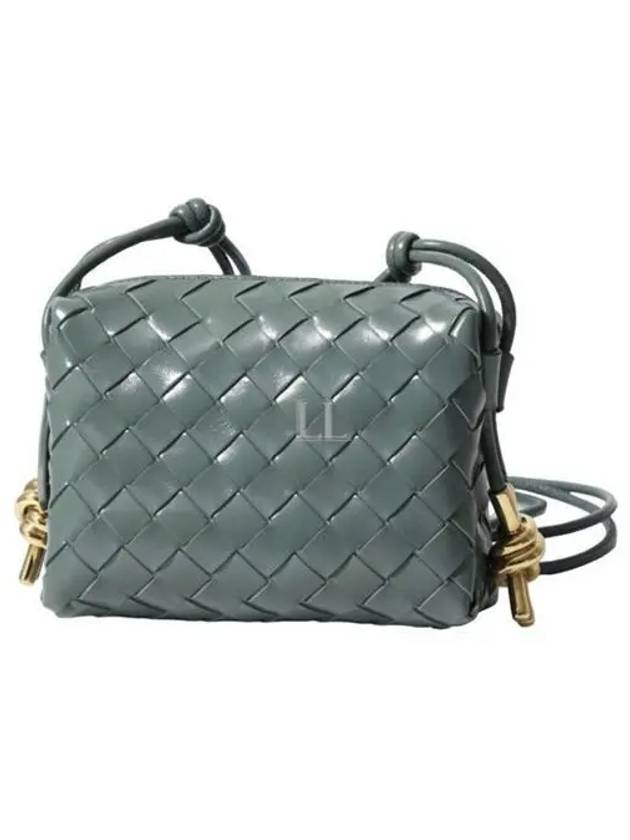 Bottega Veneta Intrecciato Loop Camera Mini Shoulder Bag Aloe