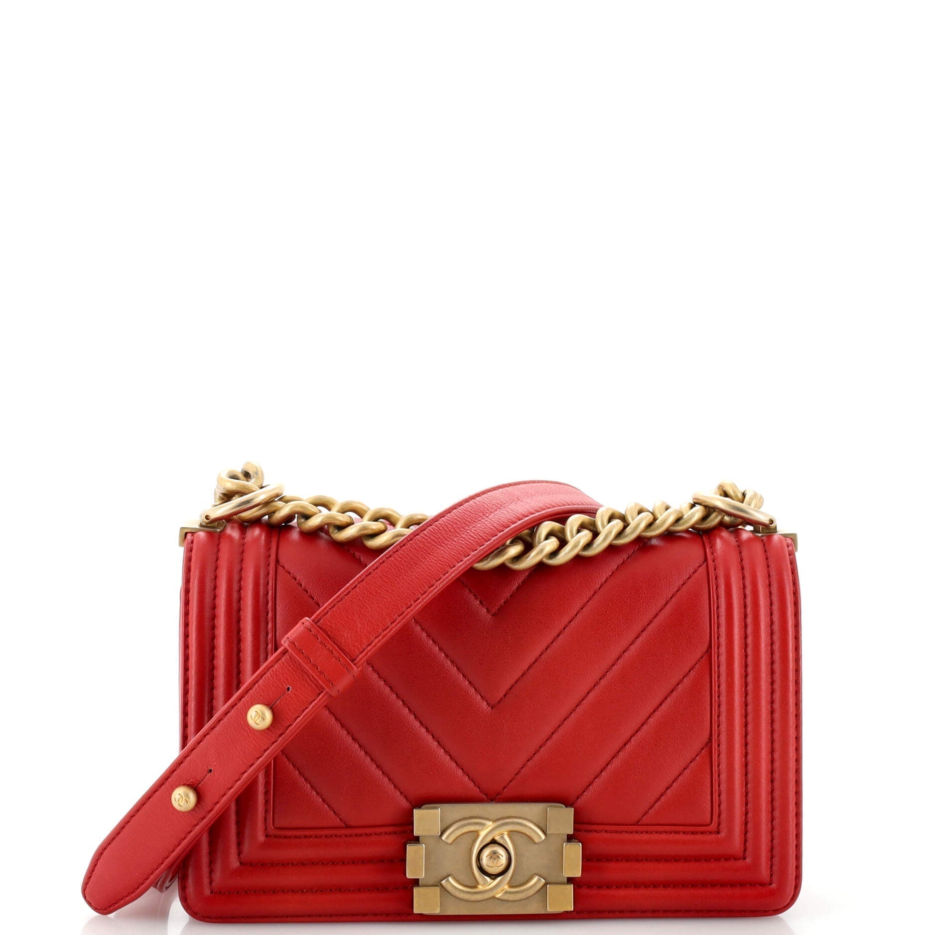 CHANEL Boy Flap Bag Chevron Lambskin Small