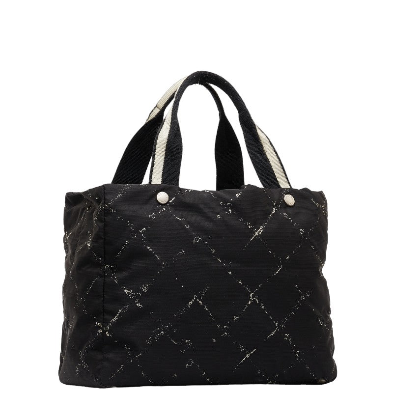 Chanel  Travel Line Handbag Tote Bag Black Nylon Canvas  Chanel