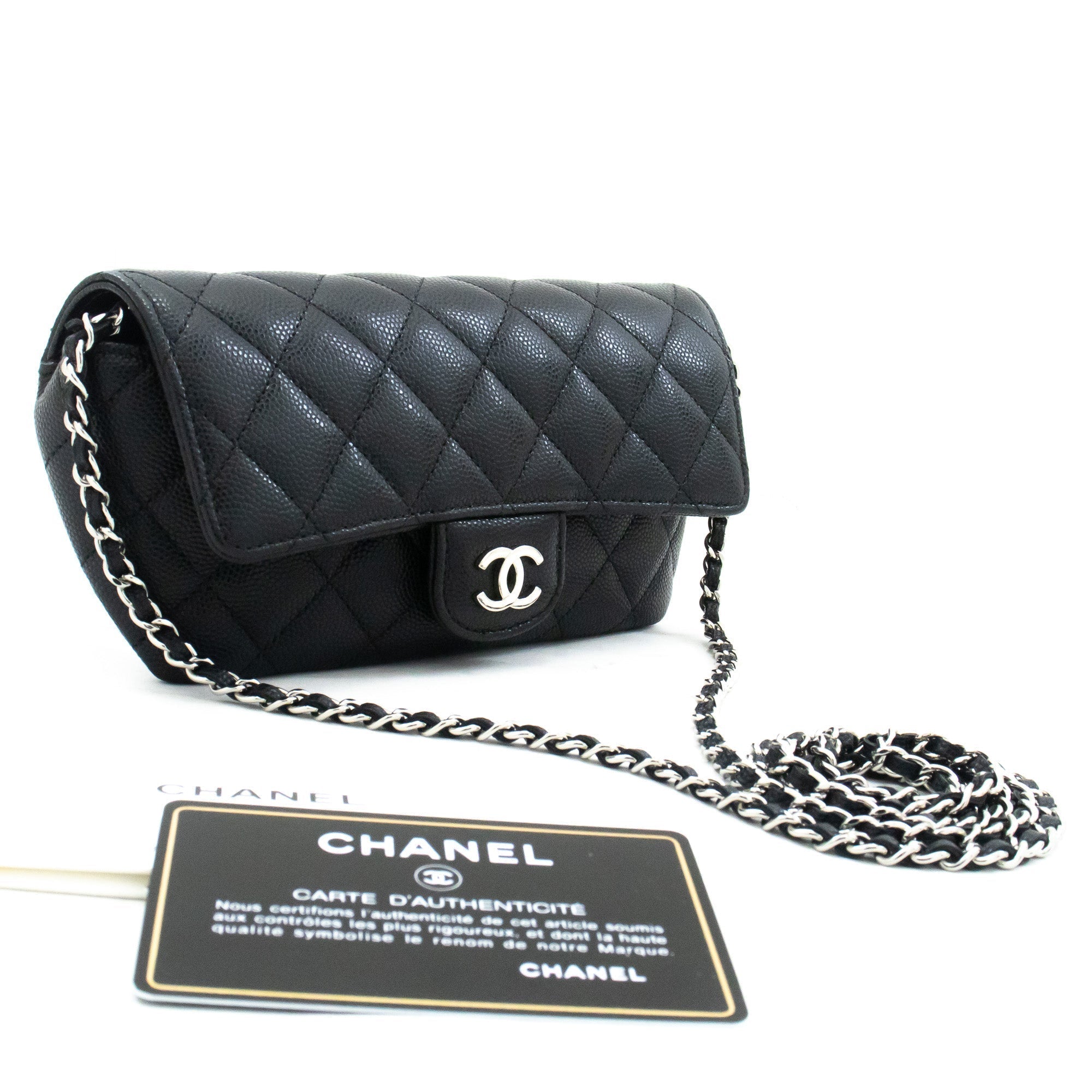 Top Quality Chanel New Phone Holder With Chain Bag Black Crossbody Clutch