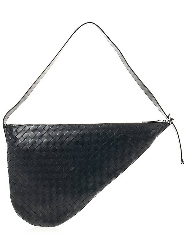 Bottega Veneta Intrecciato Virgule Cross Bag Black