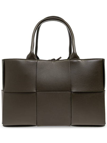 Bottega Veneta Arco Intrecciato Small Tote Bag Brown