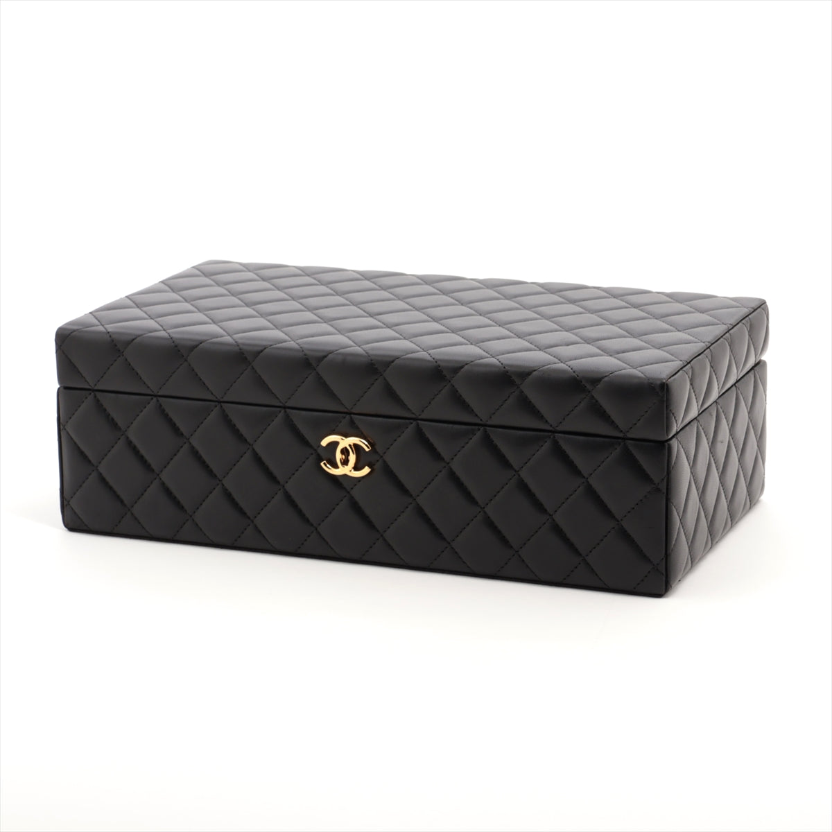 Chanel Matrasse  Jewelry Case Black G