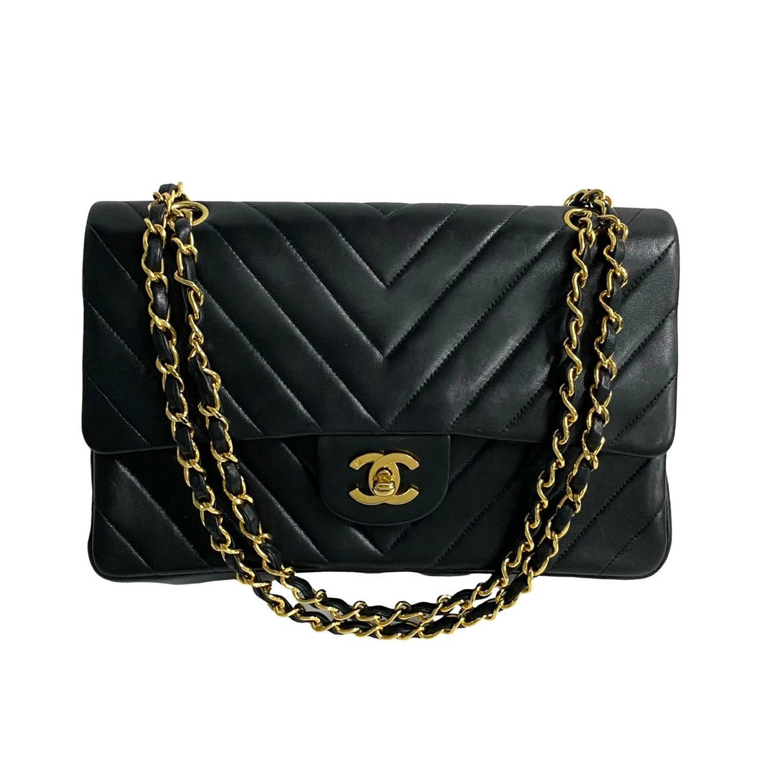 Chanel V Stitch Lambskin Shoulder Bag