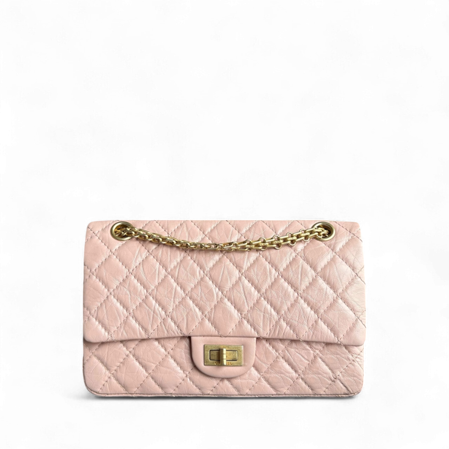 Chanel 2.55 Reissue 225 Small - Sakura Pink Quilted Aged Calfskin Ruthenium Gold Hardware Series 27