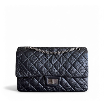 Chanel 2.55 Reissue 227 - Quilted Aged Calfskin Black Ruthenium Silver Hardware Series 13