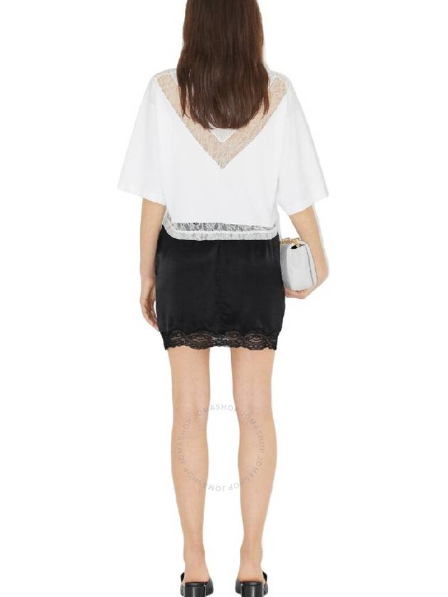 Burberry Burberry Lace V Paneled Boxy T Shirt Size Large
