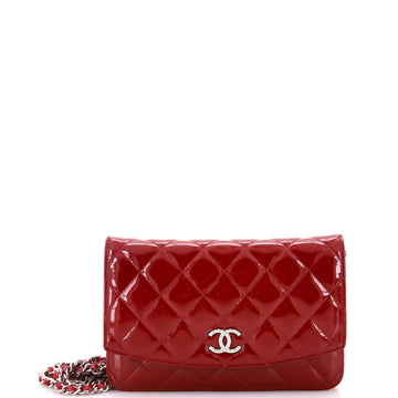 CHANEL Brilliant Wallet on Chain Quilted Patent