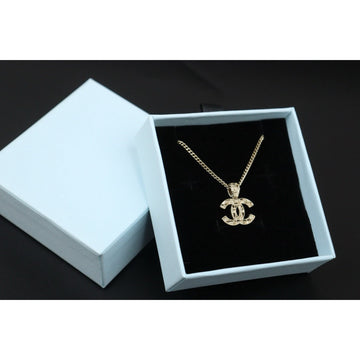 Very Good ( Rank A)?CHANEL COCO Mark Hollow Design Necklace Golden?V25070204