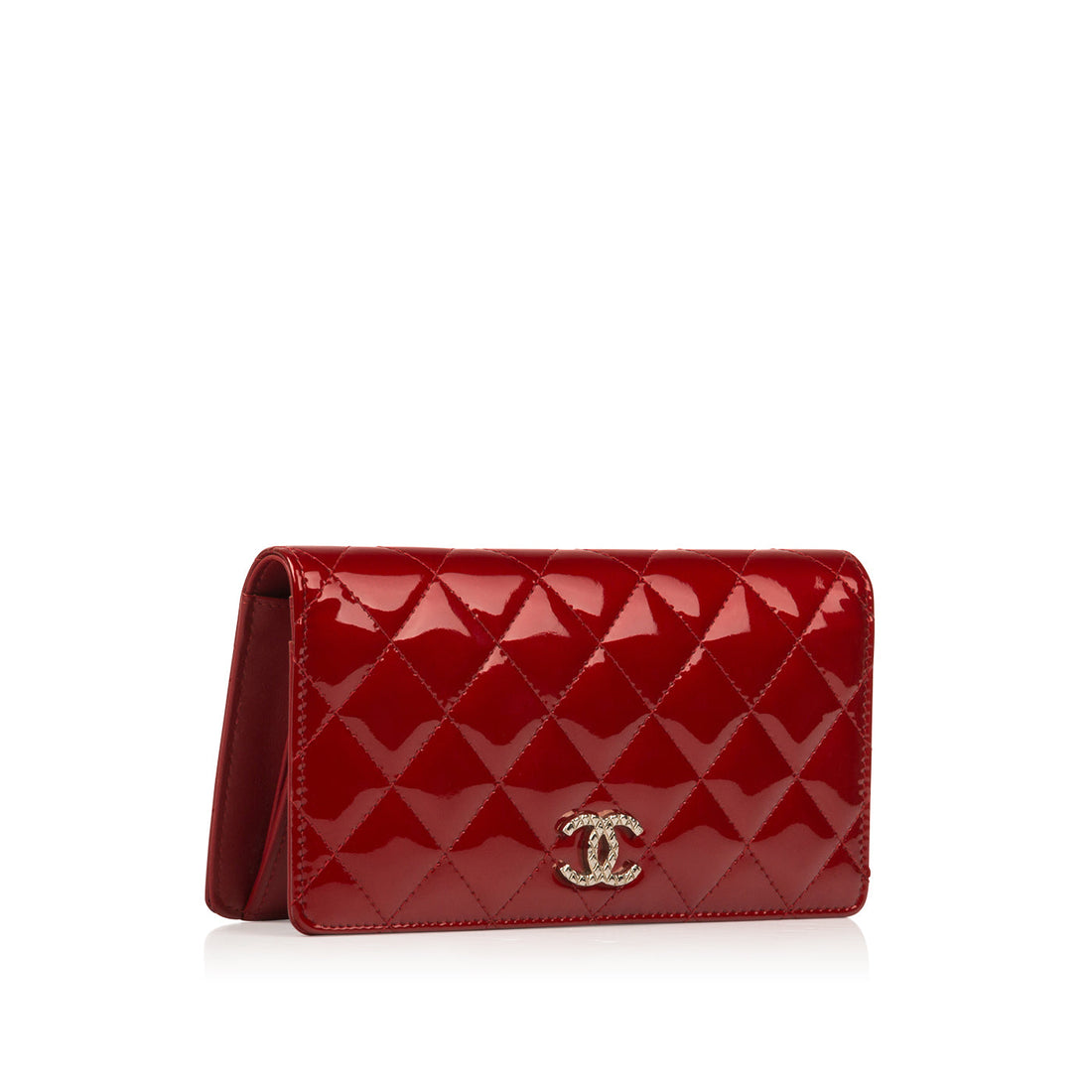 Chanel Patent Fold Over Wallet