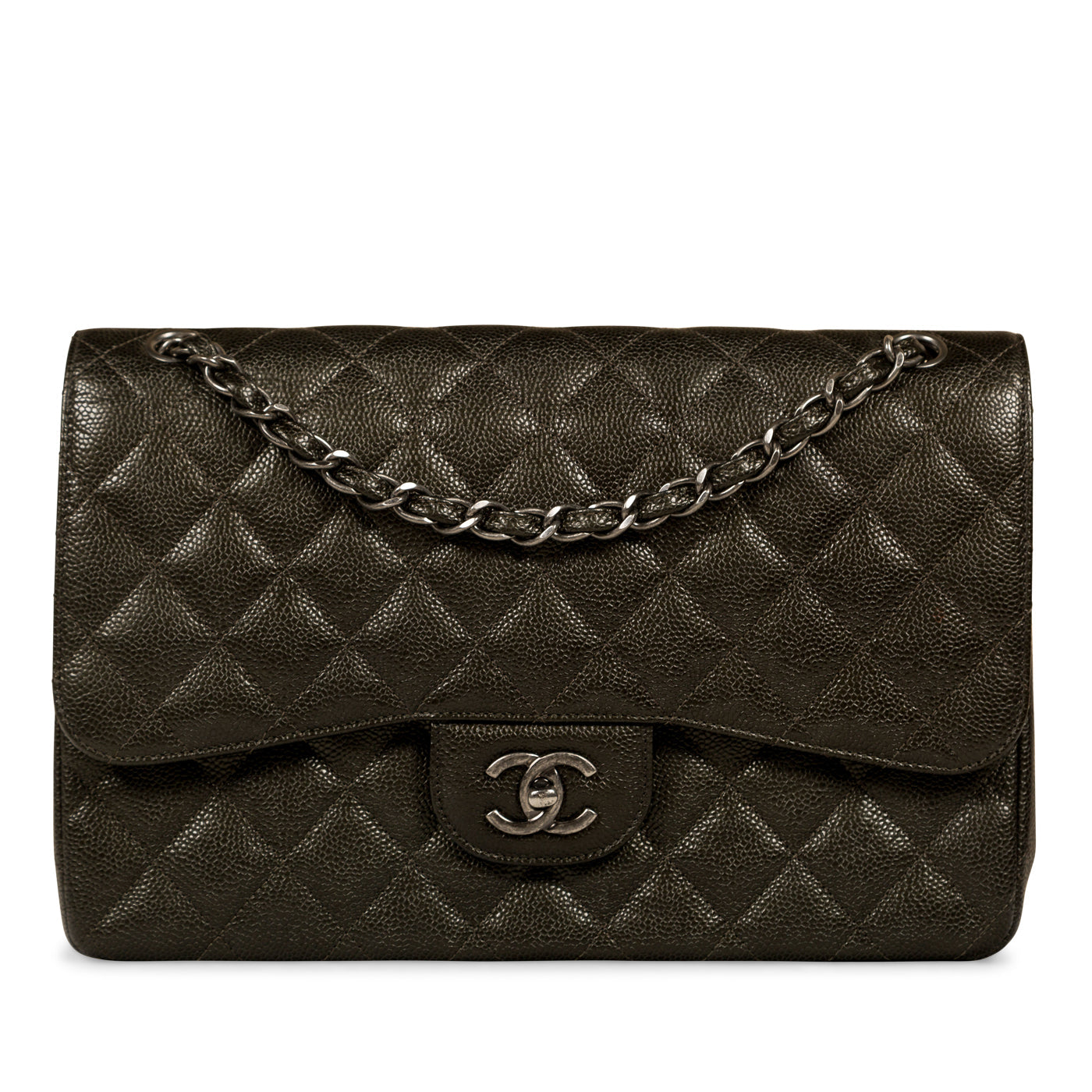Chanel Classic Flap Bag Jumbo Caviar