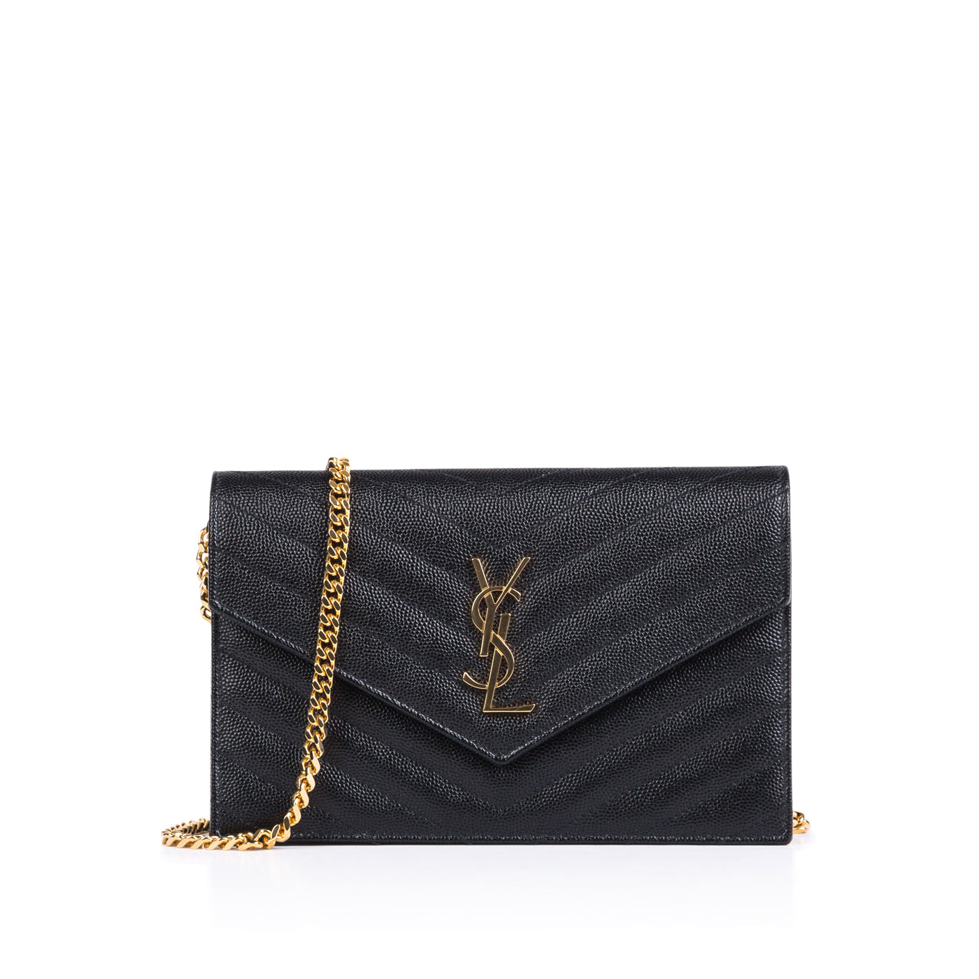 Yves Saint Laurent Monogram Envelope Chain Wallet