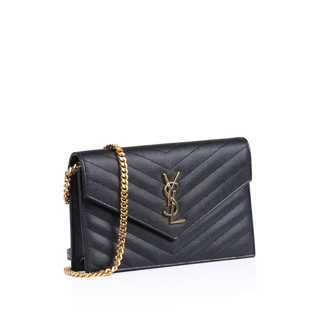 Yves Saint Laurent Monogram Envelope Chain Wallet