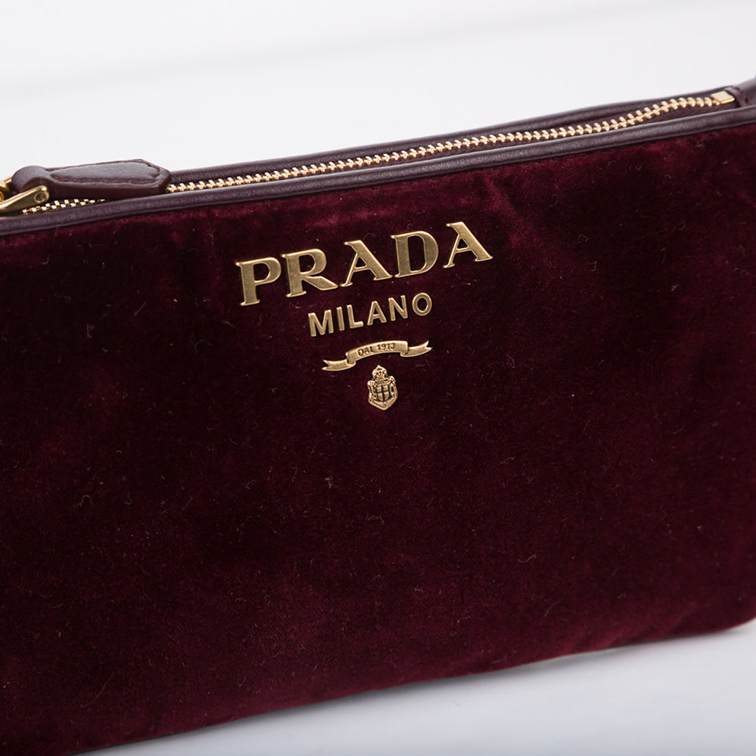 Prada Velvet Currant Pouch