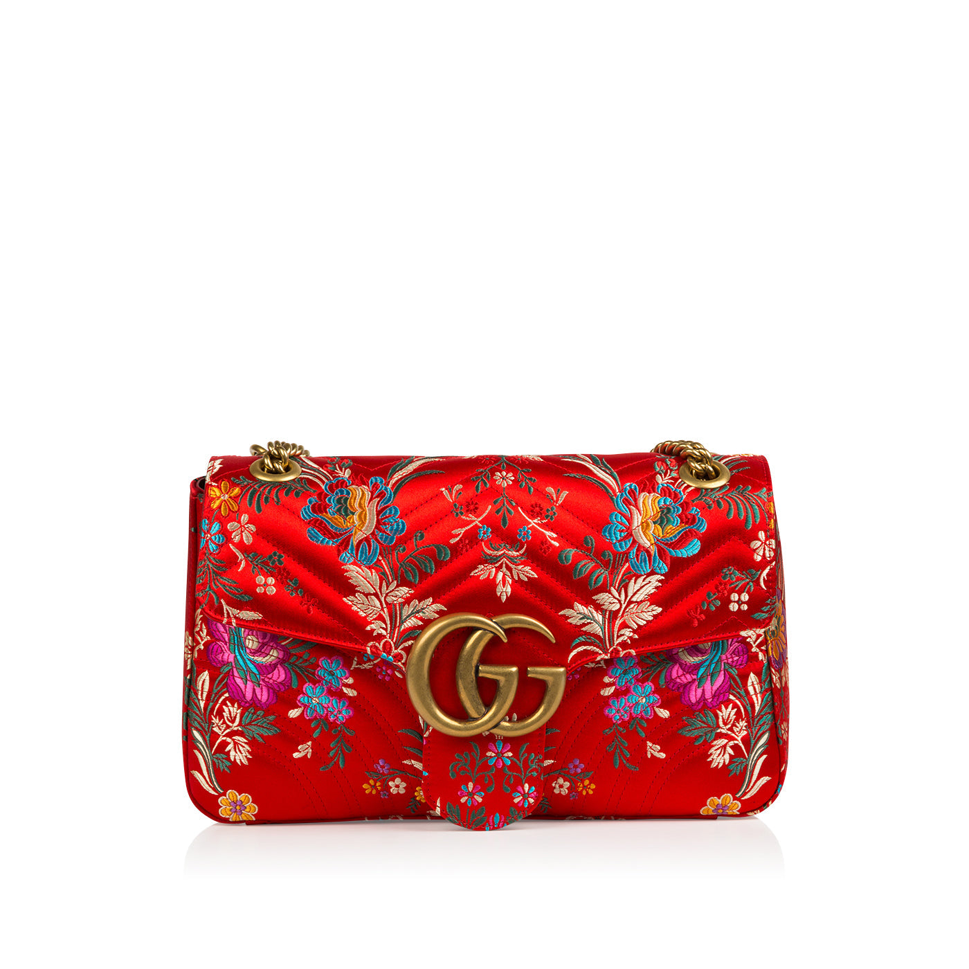 Gucci GG Marmont Floral-Jacquard Bag
