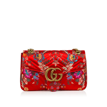 Gucci GG Marmont Floral-Jacquard Bag