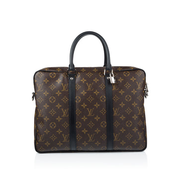 Louis Vuitton Monogram Macassar Porte Documents Voyage PM