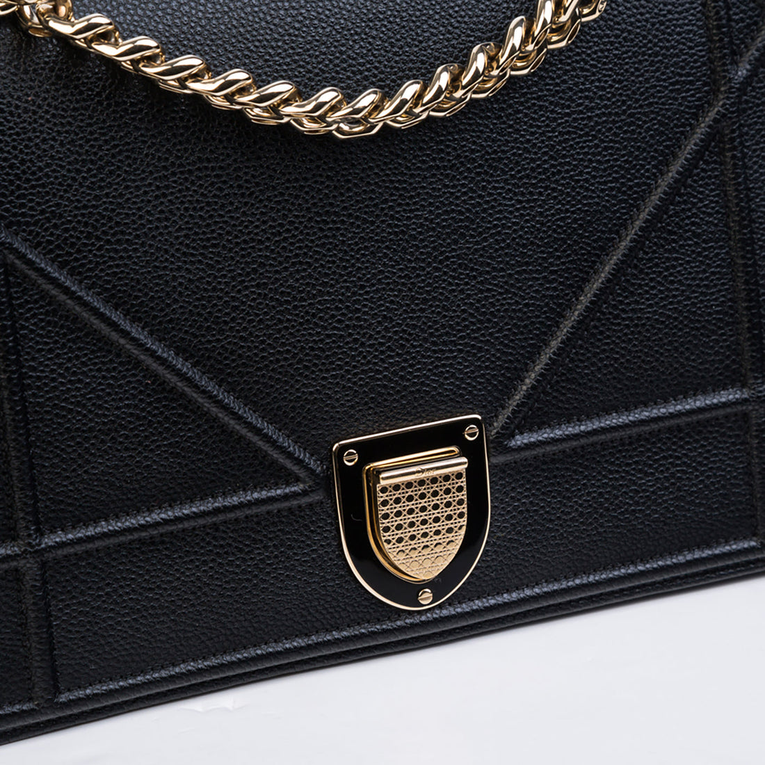 Christian Diorama Grained Leather