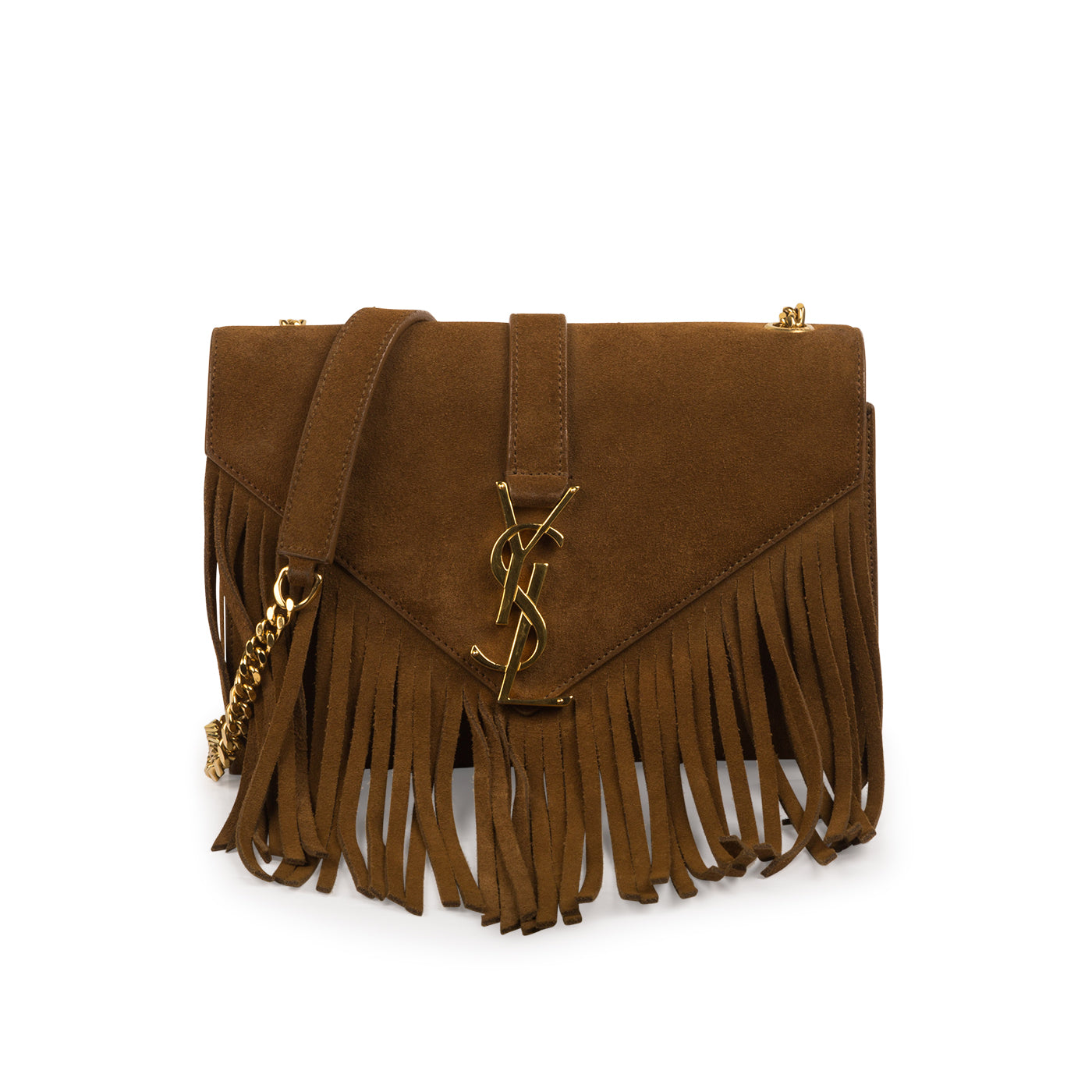 Yves Saint Laurent Suede Fringe Tassel Bag