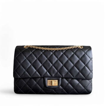 Chanel 2.55 Reissue 227 - Caviar Quilted Black Aged Gold Hardware Series 18