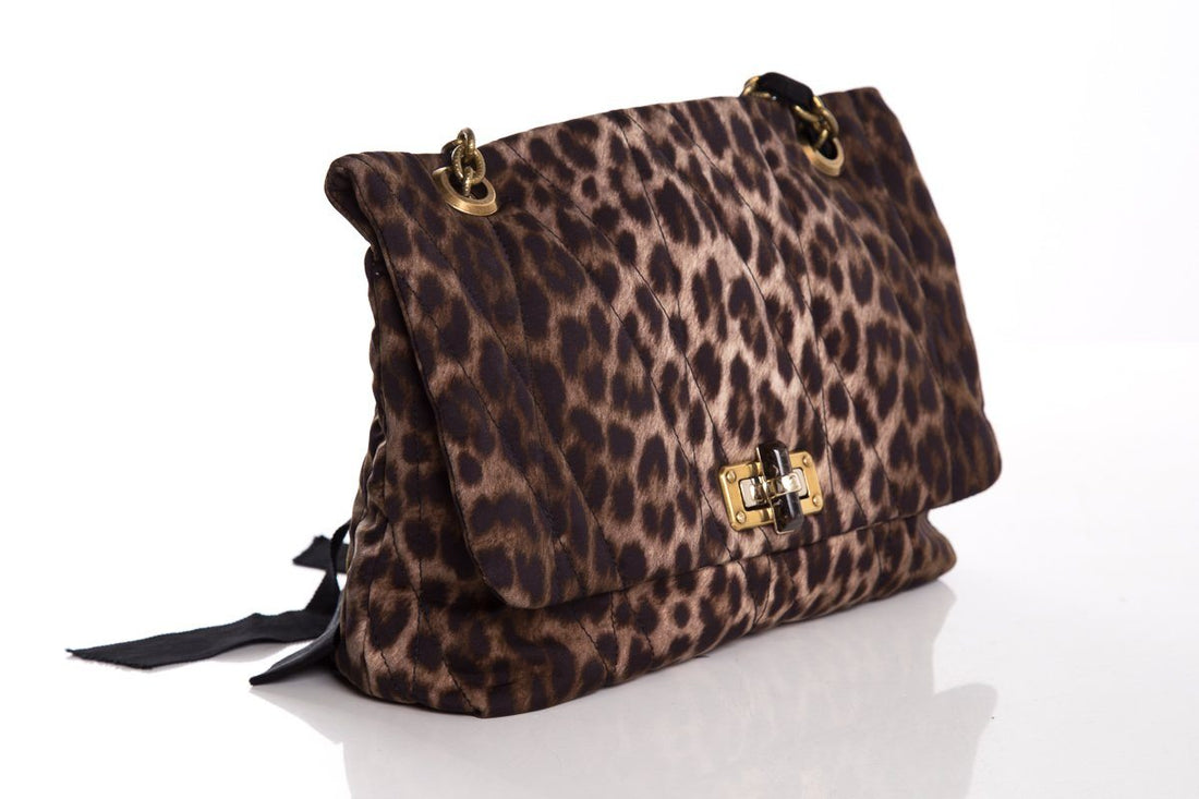 Lanvin Leopard Happy Shoulder Bag