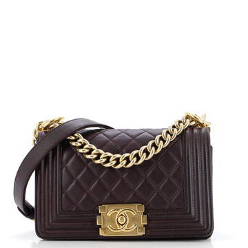 CHANEL Boy Flap Bag Quilted Lambskin Small