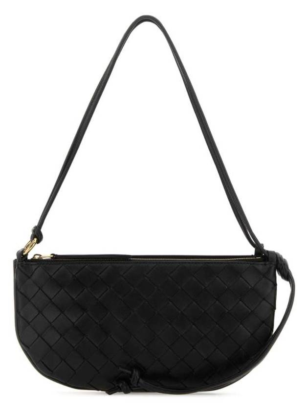Bottega Veneta Intrecciato Shoulder Bag Black