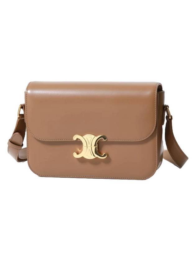 CELINE Classique Triomphe Shiny Calfskin Shoulder Bag Bronze