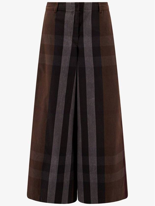 Burberry 23 ss Wide Leg Pants WITH Brown Check Print 8068347A9011 B0650288649