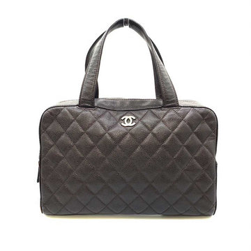 Chanel Caviar Skin Matelasse Mini Boston Bag