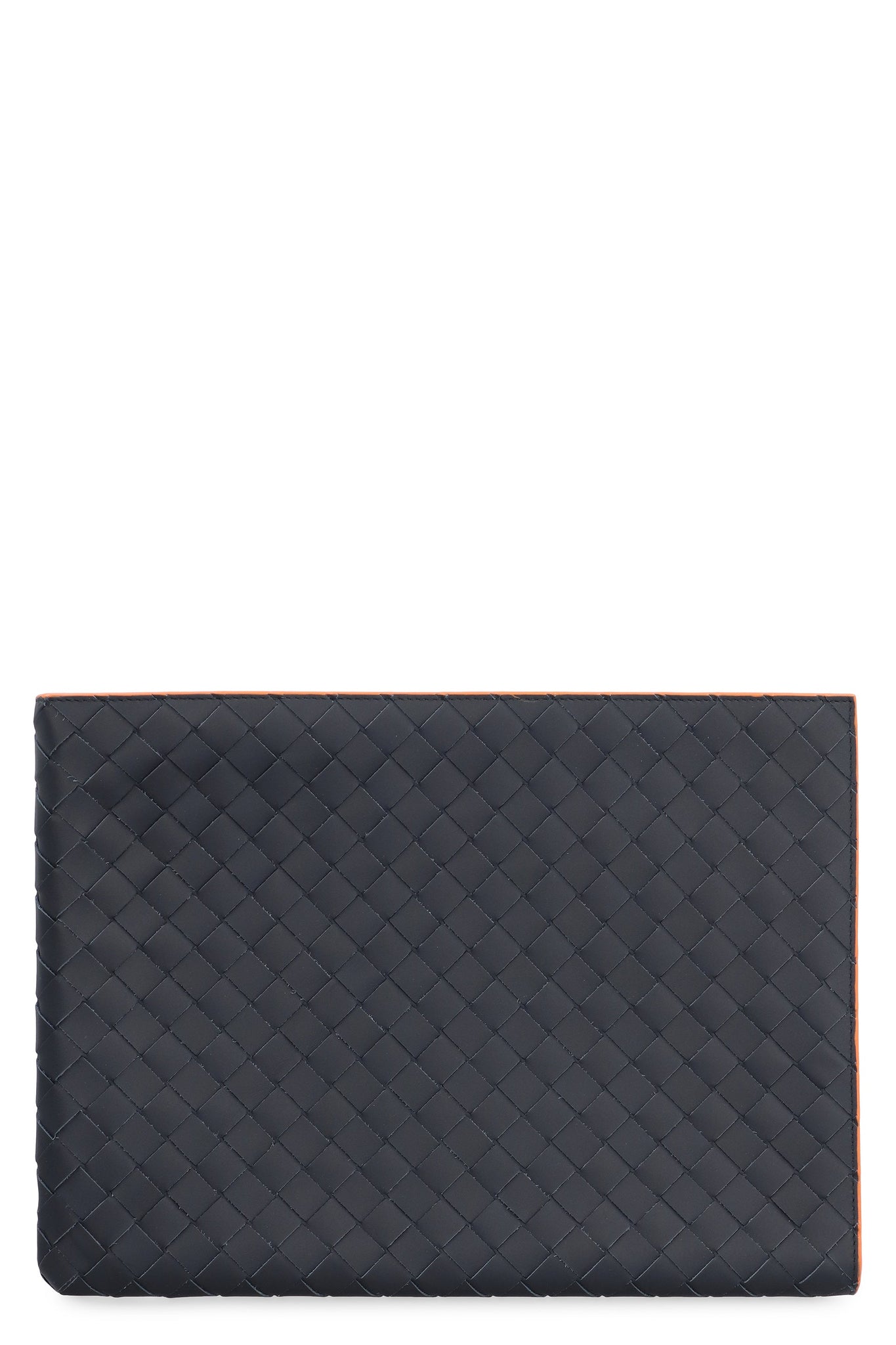 BOTTEGA VENETA Leather Clutch with Intrecciato Motif - 33 cm