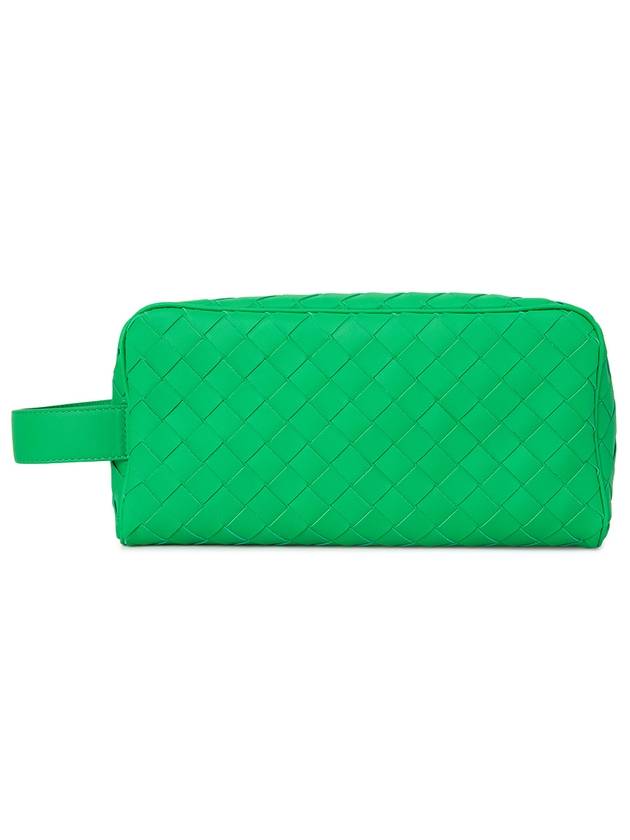 Bottega Veneta Intrecciato Travel Pouch Bag Parakeet