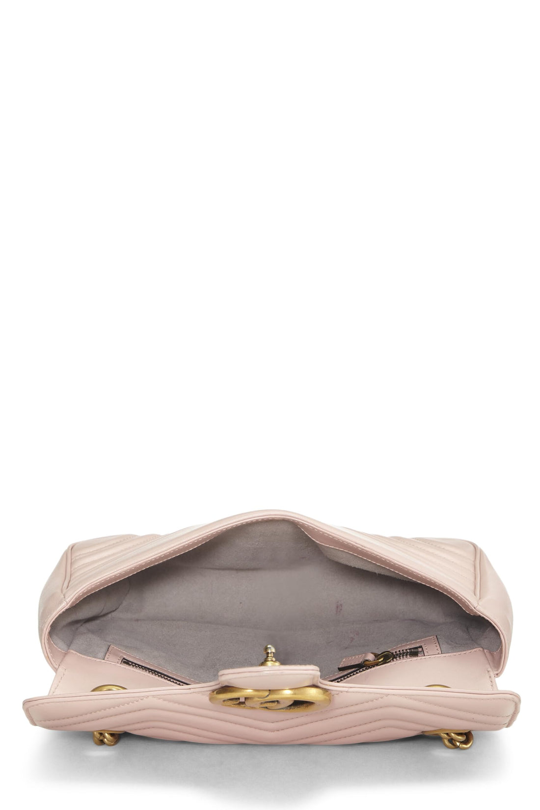 Gucci, Pink Leather GG Marmont Shoulder Bag Small, Pink