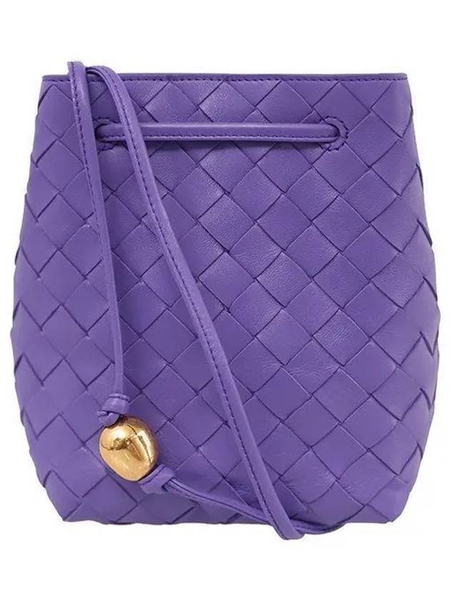 Bottega Veneta Intrecciato Small Bucket Bag Purple